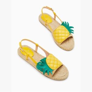 NWOT! KATE SPADE ♠️ Tropical Pineapple Flat Sandals